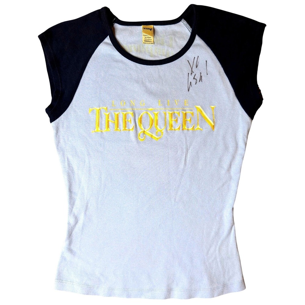 Lisa Lampanelli Signed Long Live The Queen Raglan Comedy Tour Shirt Small